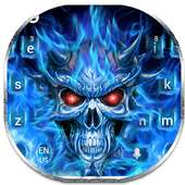 Tema Flaming Skull Keyboard