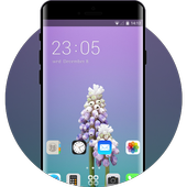 Theme for iPhone X: Purple Flower Icon Packs icon