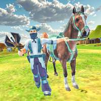 Western Cowboy Horse Riding sword Fighting Game