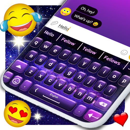 ikon Galaxy Keyboard ⭐ Sparkling Stars Keyboard Themes