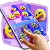 Purple Emoji Keyboard Themes icon