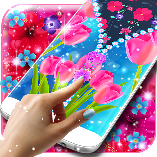 Flower lock screen zipper icon