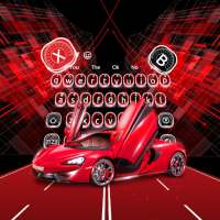 Neon Red Car Keyboard Theme on 9Apps