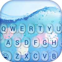 3D glass water keyboard theme on 9Apps