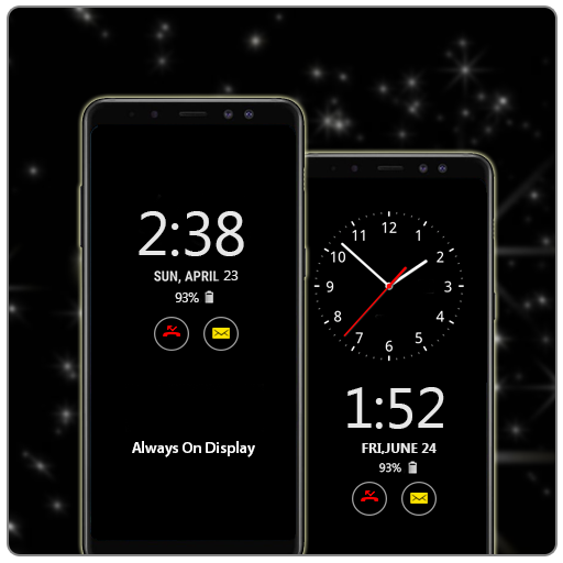 Always on display Super Amoled Clock icon