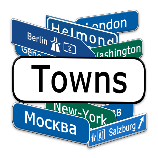 Towns, play and learn icon