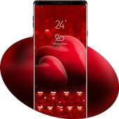 Red shining 3d effect love theme on 9Apps