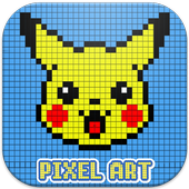 Pikachu Color By Number - Pokemon Pixel Art Games icon