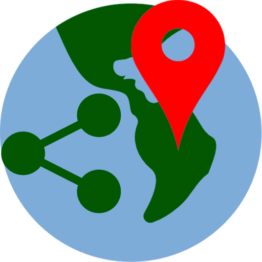 Share Locations: GPS coordinates icon