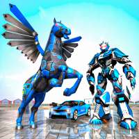 US Police Horse Robot Car : Flying Horse Transform