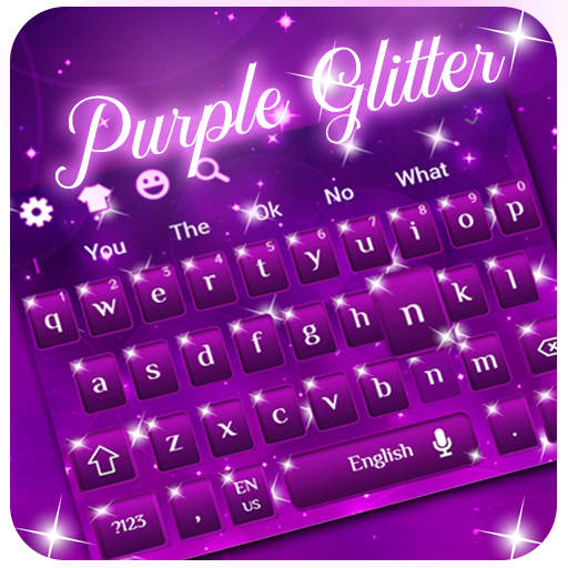 New Purple Glitter Keyboard Theme أيقونة