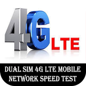 Dual Sim 4g Lte Mobile Network Speed Test icon
