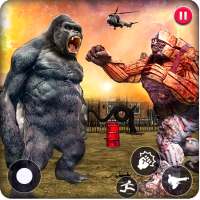 Fighting gorilla vs monster