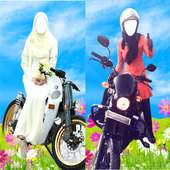 Hijab Girl Bike Photo Suit on 9Apps