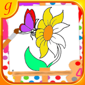 Flowers Coloring and Drawing Book icon