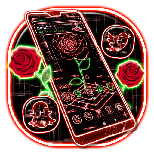 Laser Rose Launcher Theme icon