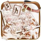 Cute Siberian Husky Keyboard Theme on 9Apps