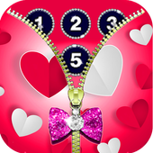 Love zipper lock screen icon