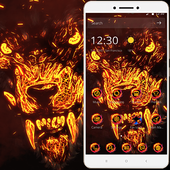 The Wolf Fire Theme Golden Eyes Shining icon