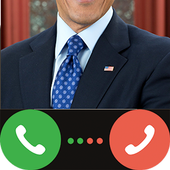 President Fake Call App Free أيقونة