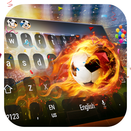 Fire football keyboard icon