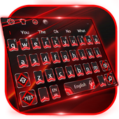 Geschäfts-schwarzes rotes Tastatur-Thema icon