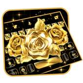 Cool Golden Rose Keyboard Theme on 9Apps