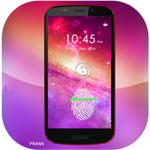 بصمة قفل الشاشة المزحة أيقونة