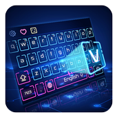 Hologramm Neon Tastatur Thema icon