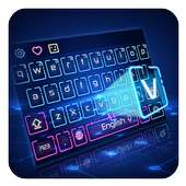 Hologram Neon Keyboard Tema