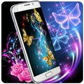 Neon Butterfly Theme - Glowing Wallpaper on 9Apps