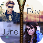 Douple Photo Zip Lock Screen icon