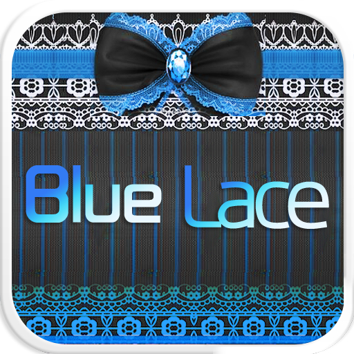 Blue Lace Emoji Keyboard Theme أيقونة