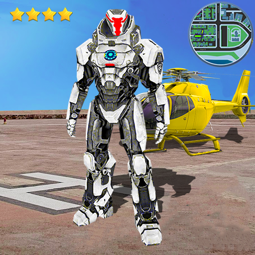 Flying Iron Hero Robot Battle City Crime icon
