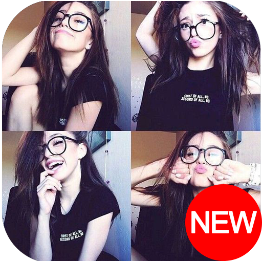 Selfie pose for girls icon