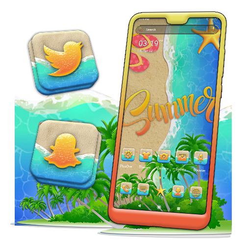Summer Beach Launcher Theme icon