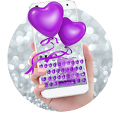 Purple Love  Balloon Keyboard icon