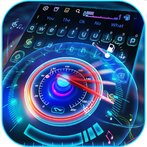 Neon Racing Car Speedometer Keyboard Theme icon