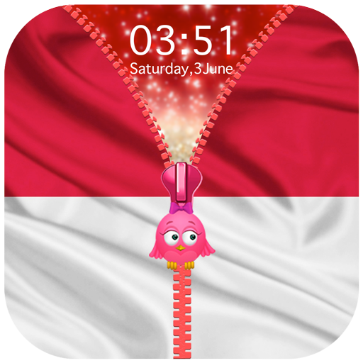 Indonesia Zipper Lock Screen icon