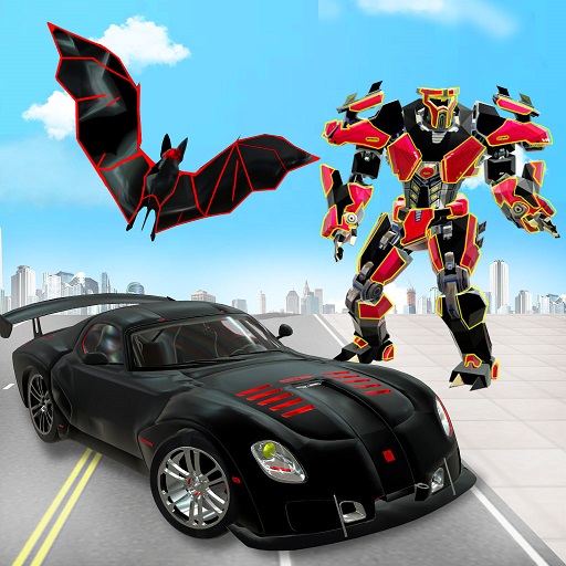 Flying Bat Robot Car Transforming Robot Games icon