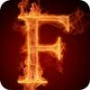 Fiery letter F live wallpaper on 9Apps