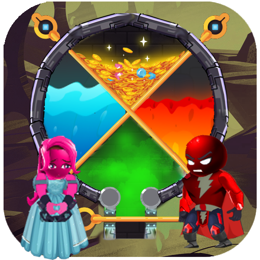 Red Stickman : SuperHero Rescue Pin Puzzle icon