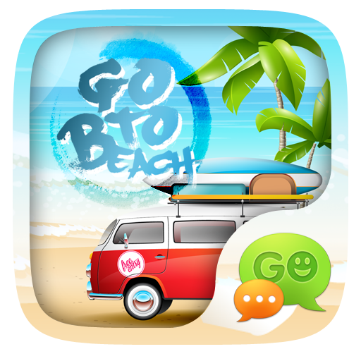 GO SMS GO TO BEACH THEME أيقونة