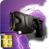 Taser gun simulator power icon