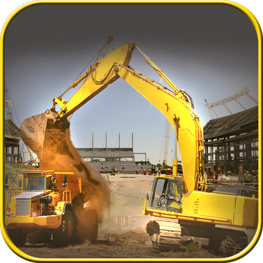 City Heavy Excavator Crane Sim icon