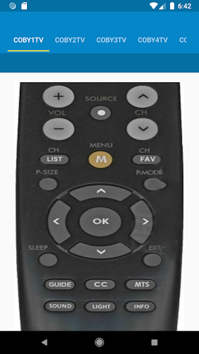 Coby TV Remote Control 4 تصوير الشاشة
