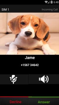 Fake Call Dog Caller 1 تصوير الشاشة