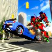 US Police Robot Car Cop Transform Horse Games icon
