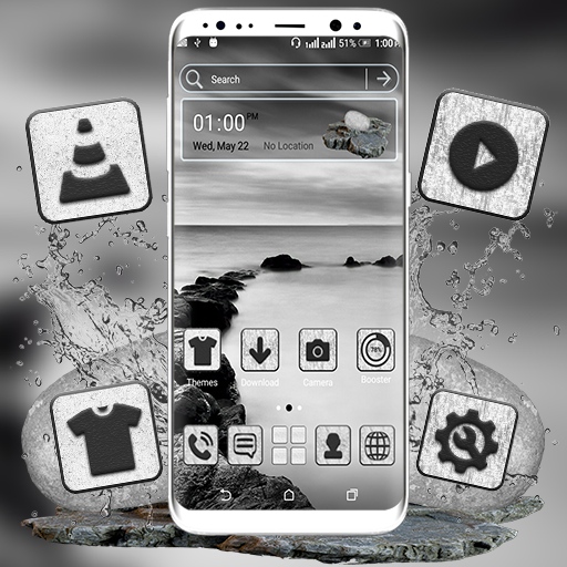 Sea Stone Monochrome Launcher أيقونة