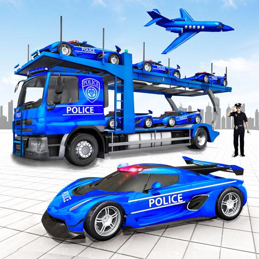 US Police Car Transport Games: Truck Driving Games icon